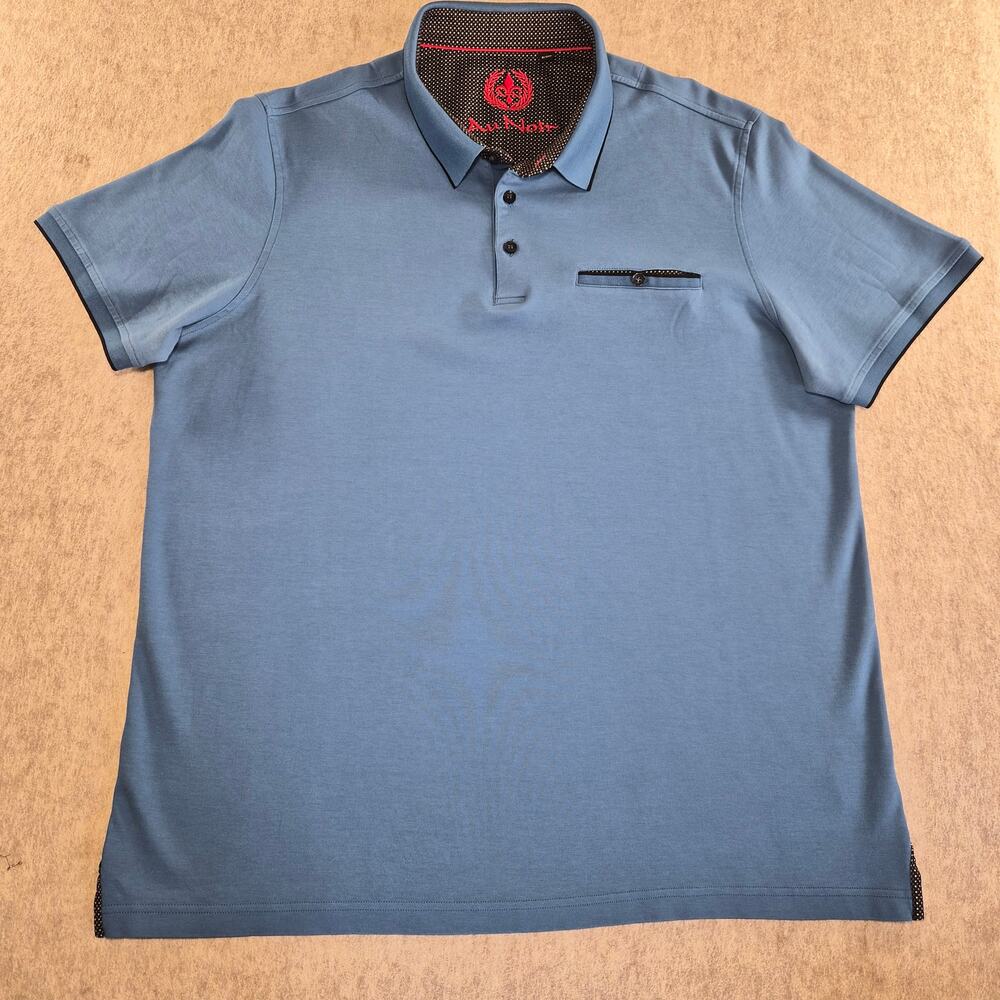 AU NOIR MERCURY BLUE POLO SHIRT SIZE 6/2XL